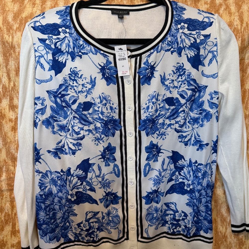 Beautiful Talbots Cardigan with Inset